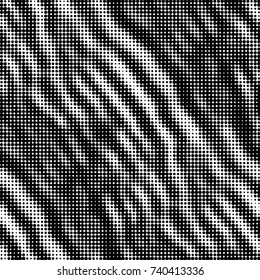 Spotted black and white grunge vector line background. Abstract halftone illustration background. Grunge grid polka dot background pattern