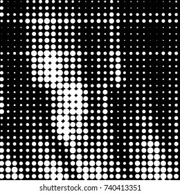 Spotted black and white grunge vector line background. Abstract halftone illustration background. Grunge grid polka dot background pattern