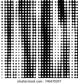 Spotted black and white grunge vector line background. Abstract halftone illustration background. Grunge grid polka dot background pattern