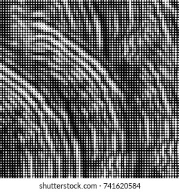 Spotted black and white grunge vector line background. Abstract halftone illustration background. Grunge grid polka dot background pattern
