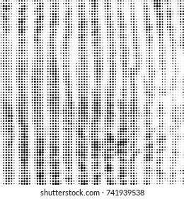 Spotted black and white grunge vector line background. Abstract halftone illustration background. Grunge grid polka dot background pattern