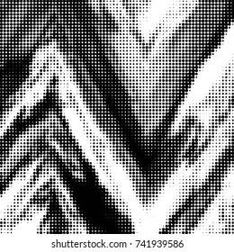 Spotted black and white grunge vector line background. Abstract halftone illustration background. Grunge grid polka dot background pattern