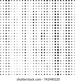 Spotted black and white grunge vector line background. Abstract halftone illustration background. Grunge grid polka dot background pattern