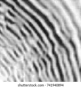 Spotted black and white grunge vector line background. Abstract halftone illustration background. Grunge grid polka dot background pattern