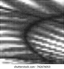 Spotted black and white grunge vector line background. Abstract halftone illustration background. Grunge grid polka dot background pattern