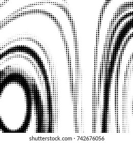 Spotted black and white grunge vector line background. Abstract halftone illustration background. Grunge grid polka dot background pattern