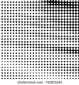 Spotted black and white grunge vector line background. Abstract halftone illustration background. Grunge grid polka dot background pattern