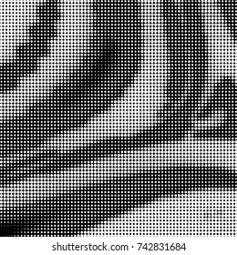 Spotted black and white grunge vector line background. Abstract halftone illustration background. Grunge grid polka dot background pattern