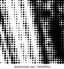 Spotted black and white grunge vector line background. Abstract halftone illustration background. Grunge grid polka dot background pattern