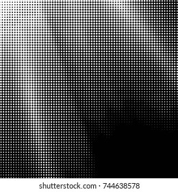 Spotted black and white grunge vector line background. Abstract halftone illustration background. Grunge grid polka dot background pattern