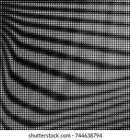 Spotted black and white grunge vector line background. Abstract halftone illustration background. Grunge grid polka dot background pattern