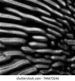 Spotted black and white grunge vector line background. Abstract halftone illustration background. Grunge grid polka dot background pattern