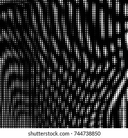 Spotted black and white grunge vector line background. Abstract halftone illustration background. Grunge grid polka dot background pattern