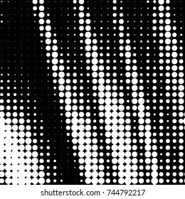 Spotted black and white grunge vector line background. Abstract halftone illustration background. Grunge grid polka dot background pattern