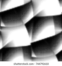 Spotted black and white grunge vector line background. Abstract halftone illustration background. Grunge grid polka dot background pattern