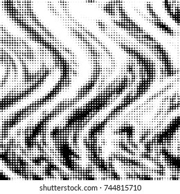 Spotted black and white grunge vector line background. Abstract halftone illustration background. Grunge grid polka dot background pattern
