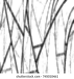 Spotted black and white grunge vector line background. Abstract halftone illustration background. Grunge grid polka dot background pattern