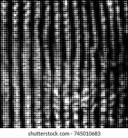 Spotted black and white grunge vector line background. Abstract halftone illustration background. Grunge grid polka dot background pattern