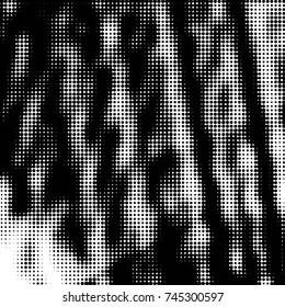 Spotted black and white grunge vector line background. Abstract halftone illustration background. Grunge grid polka dot background pattern
