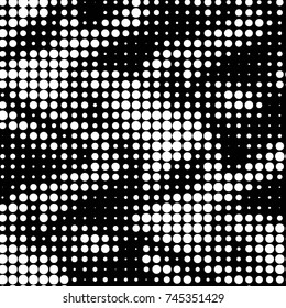 Spotted black and white grunge vector line background. Abstract halftone illustration background. Grunge grid polka dot background pattern
