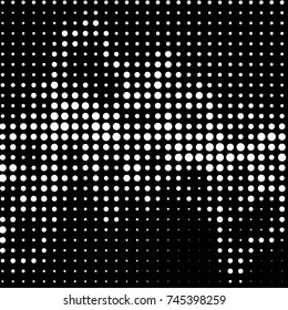 Spotted black and white grunge vector line background. Abstract halftone illustration background. Grunge grid polka dot background pattern