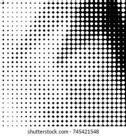 Spotted black and white grunge vector line background. Abstract halftone illustration background. Grunge grid polka dot background pattern