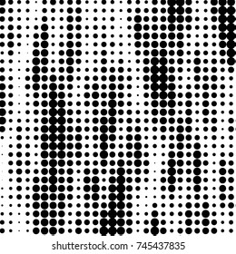 Spotted black and white grunge vector line background. Abstract halftone illustration background. Grunge grid polka dot background pattern