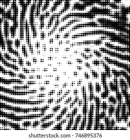 Spotted black and white grunge vector line background. Abstract halftone illustration background. Grunge grid polka dot background pattern