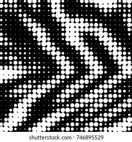 Spotted black and white grunge vector line background. Abstract halftone illustration background. Grunge grid polka dot background pattern