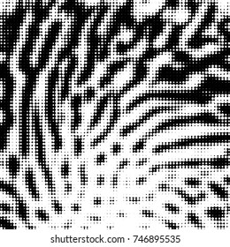 Spotted black and white grunge vector line background. Abstract halftone illustration background. Grunge grid polka dot background pattern