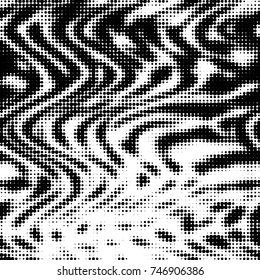 Spotted black and white grunge vector line background. Abstract halftone illustration background. Grunge grid polka dot background pattern