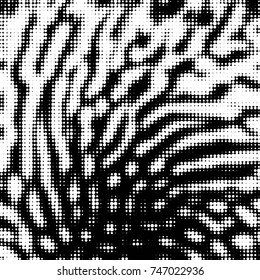 Spotted black and white grunge vector line background. Abstract halftone illustration background. Grunge grid polka dot background pattern