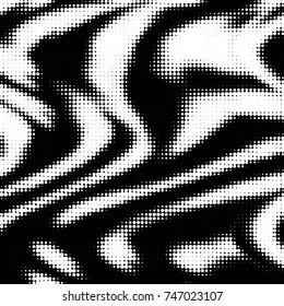 Spotted black and white grunge vector line background. Abstract halftone illustration background. Grunge grid polka dot background pattern