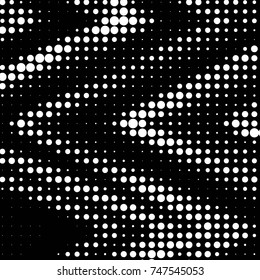 Spotted black and white grunge vector line background. Abstract halftone illustration background. Grunge grid polka dot background pattern