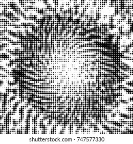 Spotted black and white grunge vector line background. Abstract halftone illustration background. Grunge grid polka dot background pattern