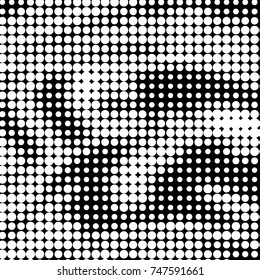 Spotted black and white grunge vector line background. Abstract halftone illustration background. Grunge grid polka dot background pattern