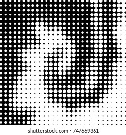 Spotted black and white grunge vector line background. Abstract halftone illustration background. Grunge grid polka dot background pattern