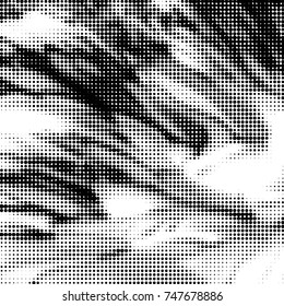 Spotted black and white grunge vector line background. Abstract halftone illustration background. Grunge grid polka dot background pattern