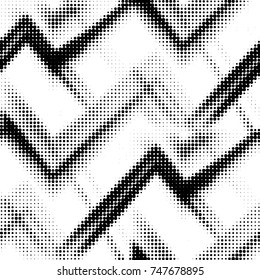 Spotted black and white grunge vector line background. Abstract halftone illustration background. Grunge grid polka dot background pattern