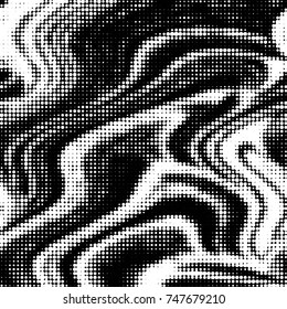 Spotted black and white grunge vector line background. Abstract halftone illustration background. Grunge grid polka dot background pattern