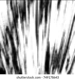 Spotted black and white grunge vector line background. Abstract halftone illustration background. Grunge grid polka dot background pattern