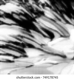 Spotted black and white grunge vector line background. Abstract halftone illustration background. Grunge grid polka dot background pattern