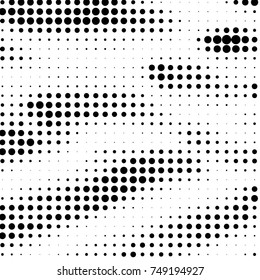 Spotted black and white grunge vector line background. Abstract halftone illustration background. Grunge grid polka dot background pattern