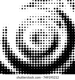 Spotted black and white grunge vector line background. Abstract halftone illustration background. Grunge grid polka dot background pattern