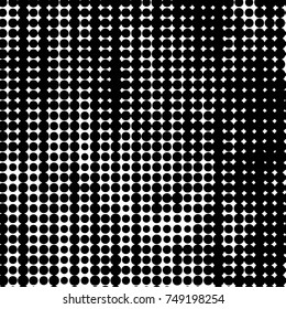 Spotted black and white grunge vector line background. Abstract halftone illustration background. Grunge grid polka dot background pattern