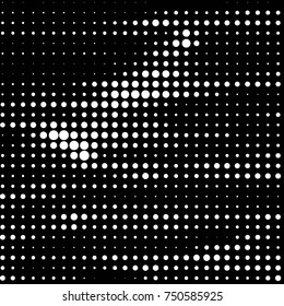 Spotted black and white grunge vector line background. Abstract halftone illustration background. Grunge grid polka dot background pattern