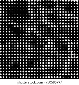 Spotted black and white grunge vector line background. Abstract halftone illustration background. Grunge grid polka dot background pattern