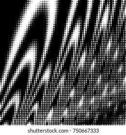 Spotted black and white grunge vector line background. Abstract halftone illustration background. Grunge grid polka dot background pattern