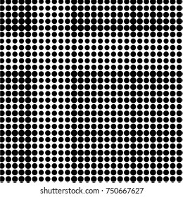 Spotted black and white grunge vector line background. Abstract halftone illustration background. Grunge grid polka dot background pattern