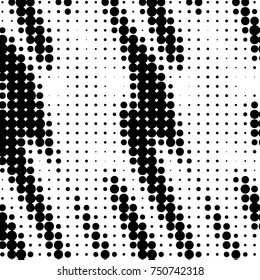 Spotted black and white grunge vector line background. Abstract halftone illustration background. Grunge grid polka dot background pattern